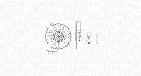 Ventilador, refrigeração do motor MAGNETI MARELLI 069422848010