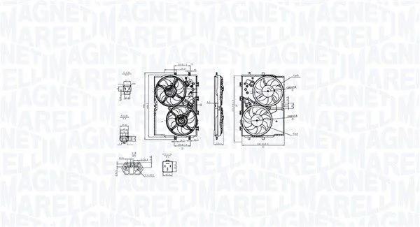 Fan, engine cooling MAGNETI MARELLI 069422853010