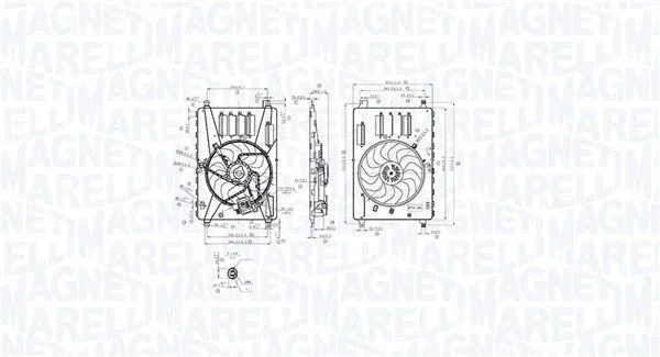 Fan, engine cooling MAGNETI MARELLI 069422857010