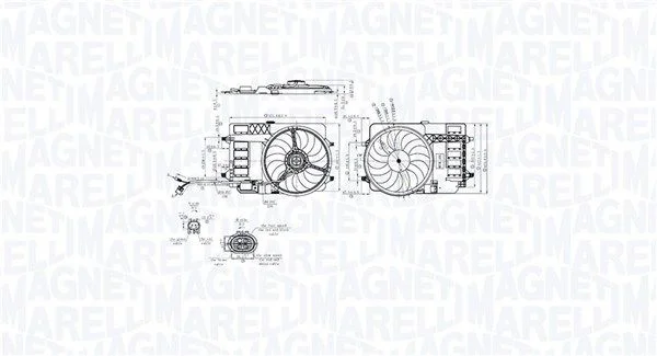 Ventilador, refrigeração do motor MAGNETI MARELLI 069422858010
