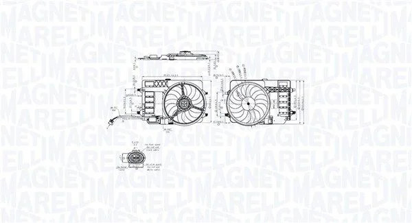 Ventilador, refrigeração do motor MAGNETI MARELLI 069422859010