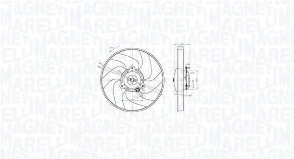 Fan, engine cooling MAGNETI MARELLI 069422866010