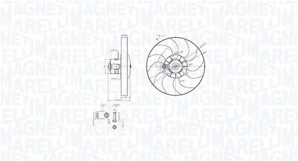 Fan, engine cooling MAGNETI MARELLI 069422868010