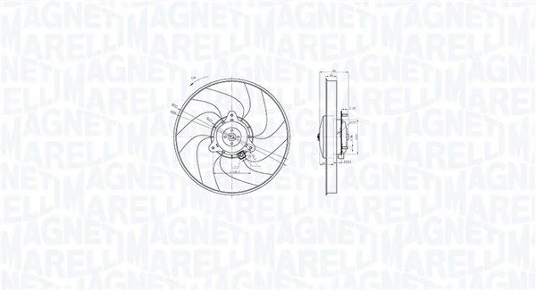 Fan, engine cooling MAGNETI MARELLI 069422871010
