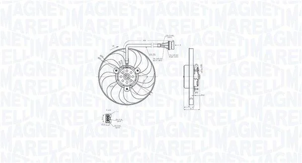 Ventilador, refrigeração do motor MAGNETI MARELLI 069422876010