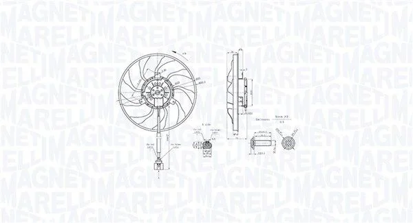 Ventilador, refrigeração do motor MAGNETI MARELLI 069422890010