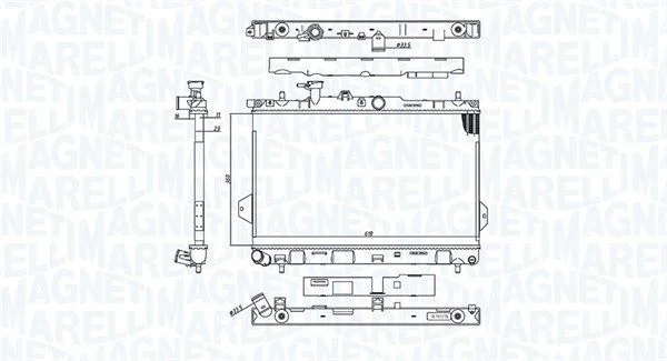 Radiador, arrefecimento do motor MAGNETI MARELLI 350213110400