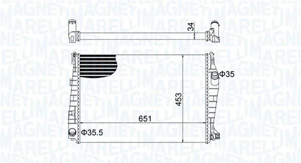 Radiator, engine cooling MAGNETI MARELLI 350213152000
