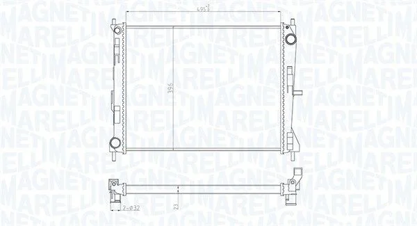 Radiador, arrefecimento do motor MAGNETI MARELLI 350213165300