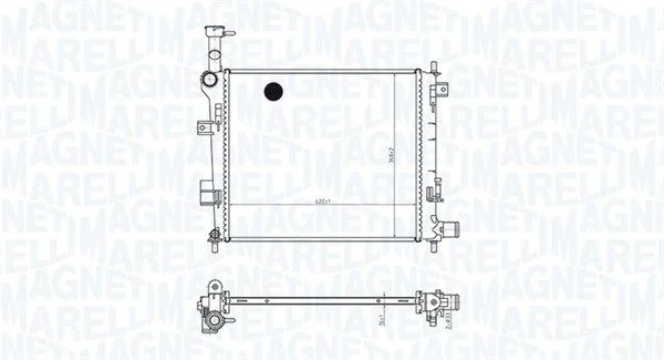 Radiador, arrefecimento do motor MAGNETI MARELLI 350213165400