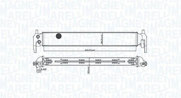 Radiador, arrefecimento do motor MAGNETI MARELLI 350213166800