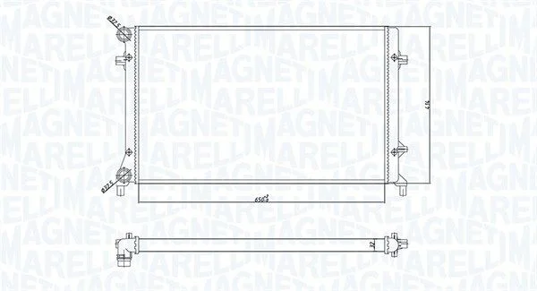 Radiador, arrefecimento do motor MAGNETI MARELLI 350213166900