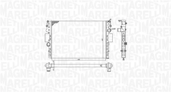 Radiador, arrefecimento do motor MAGNETI MARELLI 350213183800