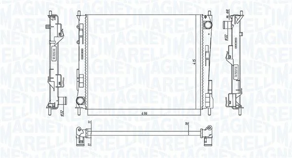 Radiador, arrefecimento do motor MAGNETI MARELLI 350213186800