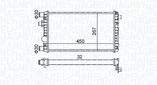 Radiador, arrefecimento do motor MAGNETI MARELLI 350213191300