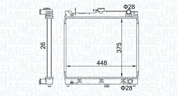 Radiator, engine cooling MAGNETI MARELLI 350213192700