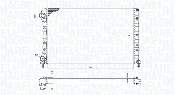 Radiador, arrefecimento do motor MAGNETI MARELLI 350213194400