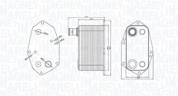 Arrefecedor de óleo, óleo do motor MAGNETI MARELLI 350300000200