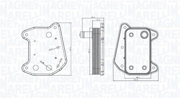 Arrefecedor de óleo, óleo do motor MAGNETI MARELLI 350300001700