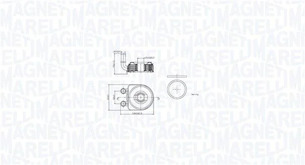 Oil Cooler, engine oil MAGNETI MARELLI 350300002500