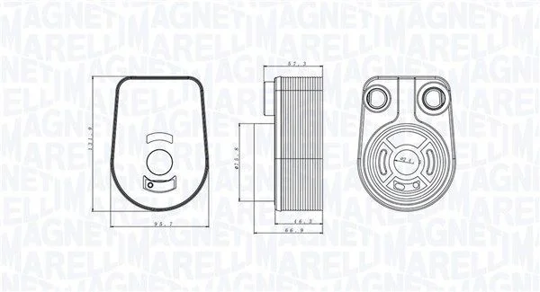 Arrefecedor de óleo, óleo do motor MAGNETI MARELLI 350300002800