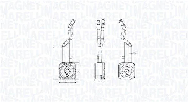 Oil Cooler, engine oil MAGNETI MARELLI 350300003800