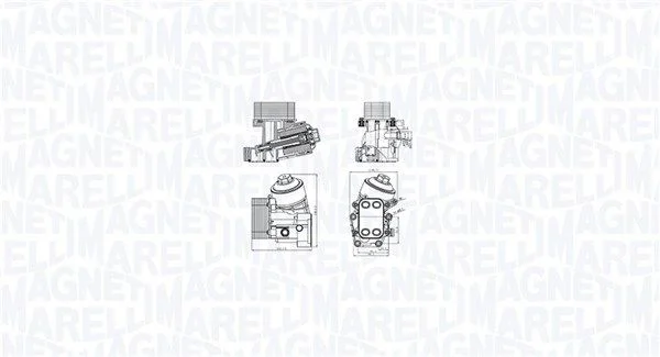 Oil Cooler, engine oil MAGNETI MARELLI 350300004100