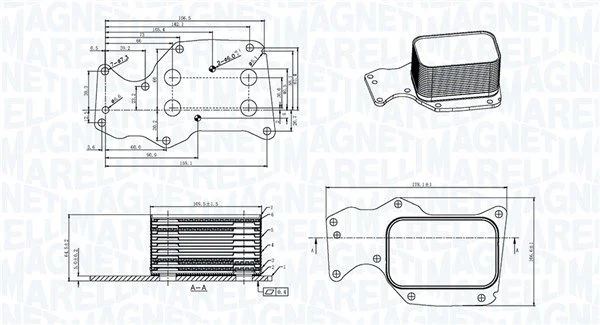 Arrefecedor de óleo, óleo do motor MAGNETI MARELLI 350300004400
