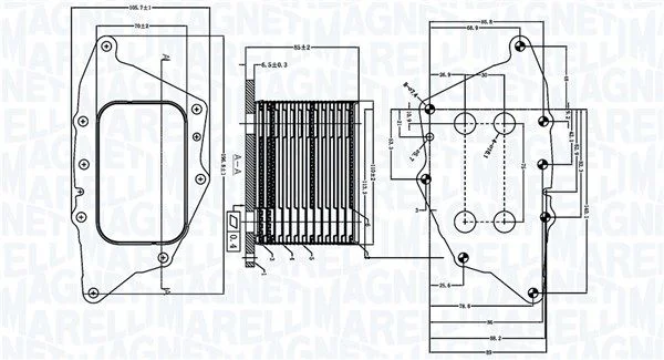 Arrefecedor de óleo, óleo do motor MAGNETI MARELLI 350300005000