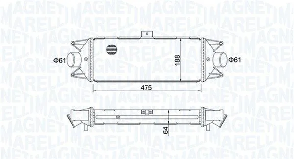 Intercooler MAGNETI MARELLI 351319204010