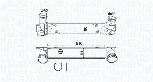 Intercooler MAGNETI MARELLI 351319204880