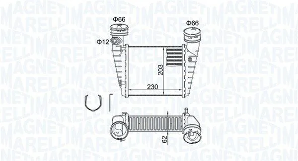 Intercooler MAGNETI MARELLI 351319205190