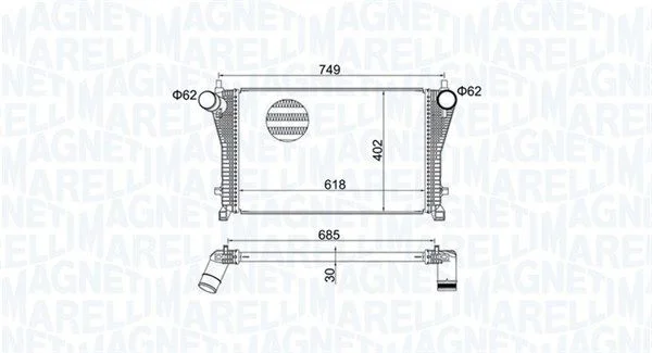 Intercooler MAGNETI MARELLI 351319205370