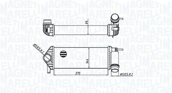 Intercooler MAGNETI MARELLI 351319205510