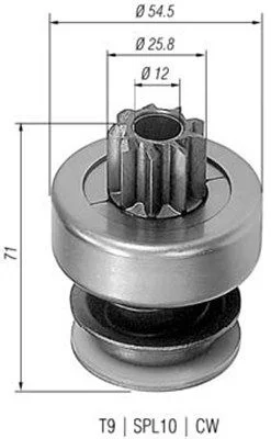 Pinhão, motor de arranque MAGNETI MARELLI 940113020061
