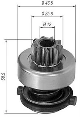 Pinhão, motor de arranque MAGNETI MARELLI 940113020138