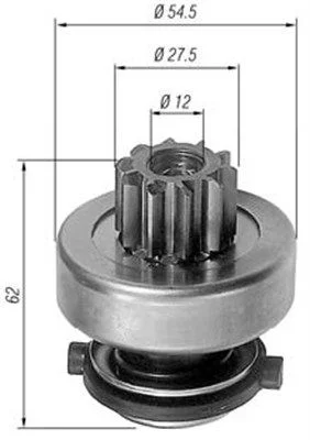 Pinhão, motor de arranque MAGNETI MARELLI 940113020193