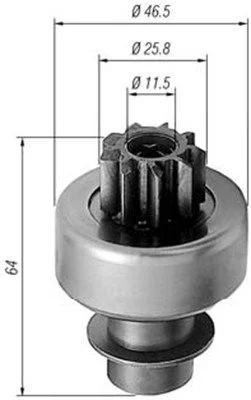 Pinhão, motor de arranque MAGNETI MARELLI 940113020242