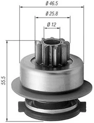 Pinhão, motor de arranque MAGNETI MARELLI 940113020256