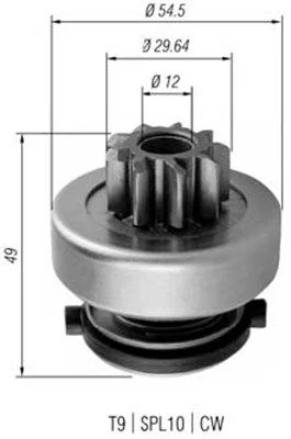 Pinion, starter MAGNETI MARELLI 940113020354