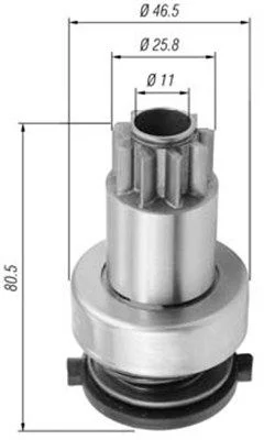 Pinhão, motor de arranque MAGNETI MARELLI 940113020434