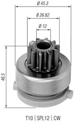 Pinhão, motor de arranque MAGNETI MARELLI 940113020439