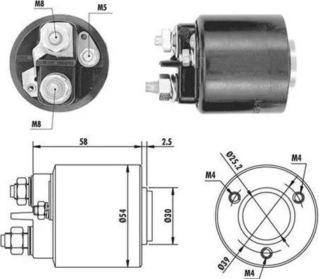 Interruptor solenóide, motor de arranque MAGNETI MARELLI 940113050059