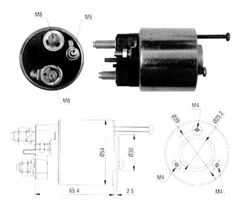 Interruptor solenóide, motor de arranque MAGNETI MARELLI 940113050065