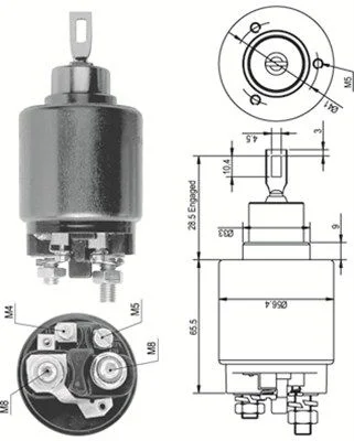 Interruptor solenóide, motor de arranque MAGNETI MARELLI 940113050124