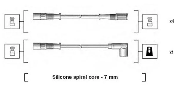 Conjunto de cabos de ignição MAGNETI MARELLI 941095470590