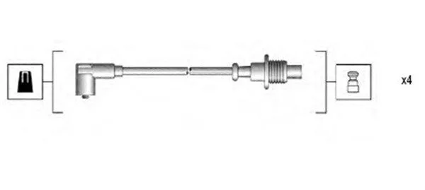 Conjunto de cabos de ignição MAGNETI MARELLI 941135160703