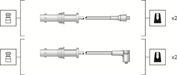 Conjunto de cabos de ignição MAGNETI MARELLI 941318111152