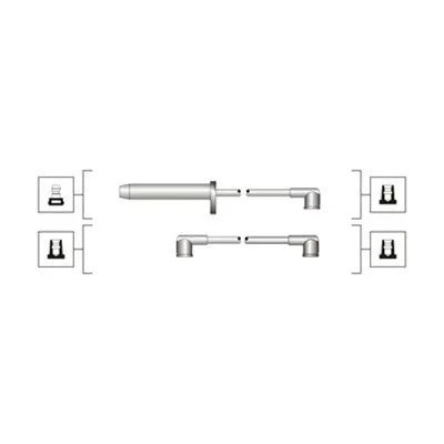 Conjunto de cabos de ignição MAGNETI MARELLI 941319170112